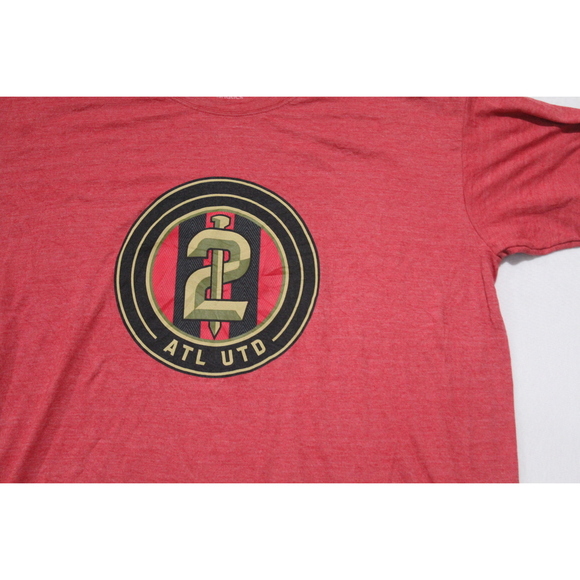 Atlanta United FC Men Red Tee Shirt Fanatics Short Sleeve Casual Size 3XL - Picture 3 of 8